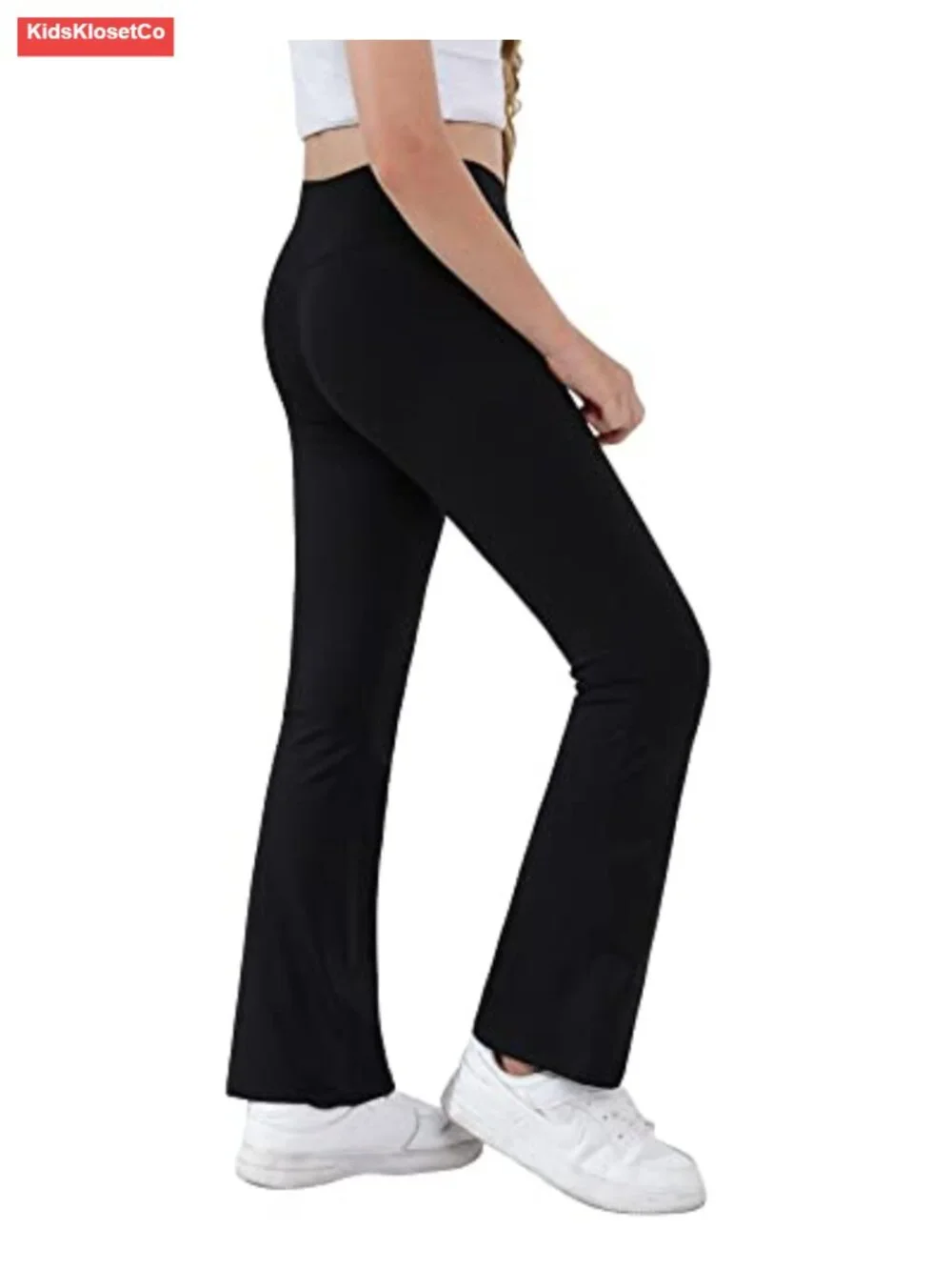 High Waist V Cross Waist Wide Leg Flare Yoga Pants Girls
